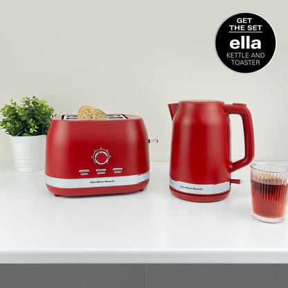 Hamilton Beach Ella 2 Slice Matte Red Toaster