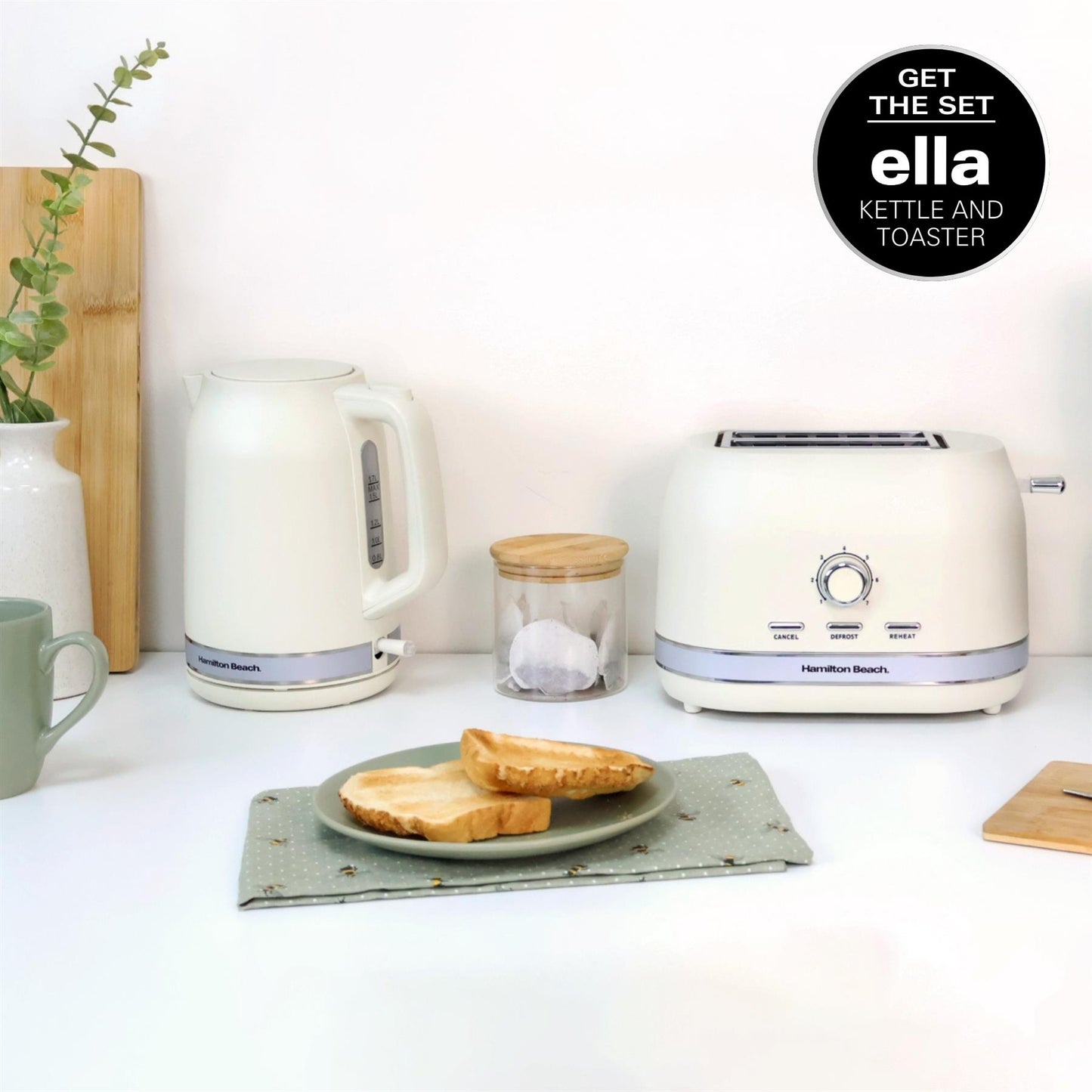 Hamilton Beach Ella 2 Slice Matte Latte Toaster