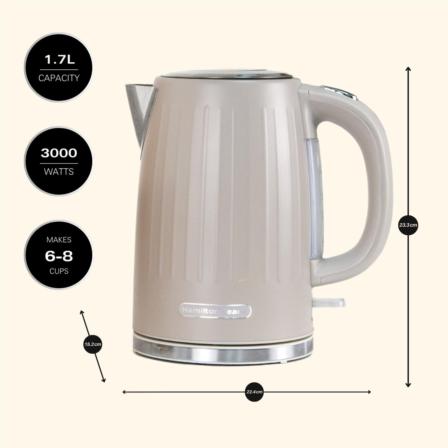 Hamilton Beach Harmony 1.7L Kettle Cappuccino