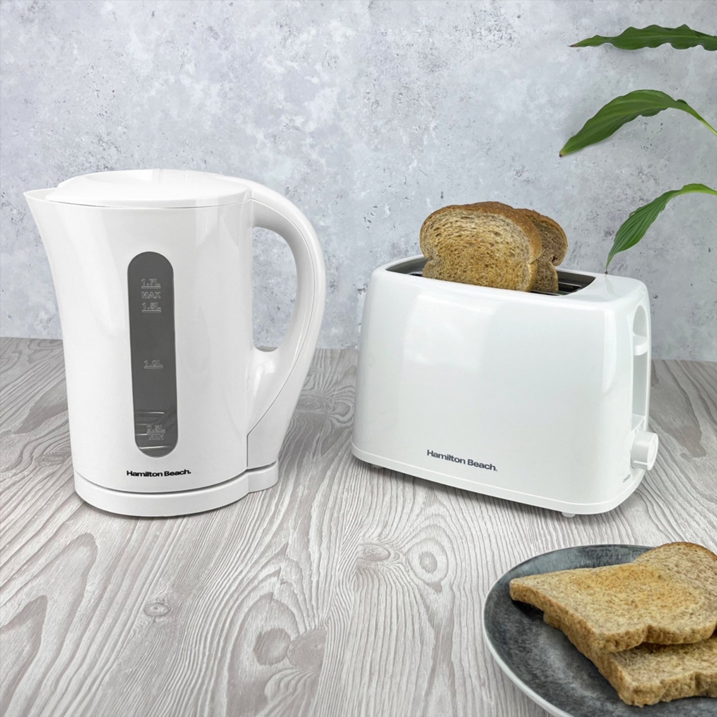 Hamilton Beach Essential 2 Slice White Plastic Toaster