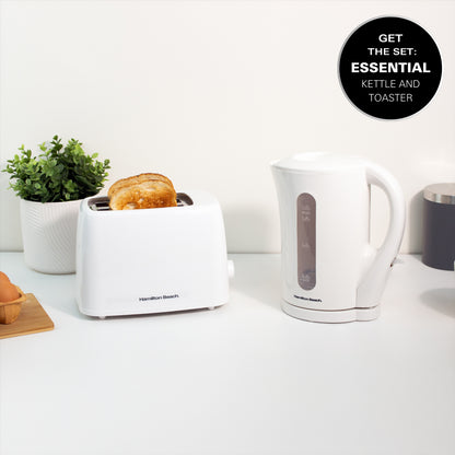 Hamilton Beach Essential 1.7L White Plastic Kettle