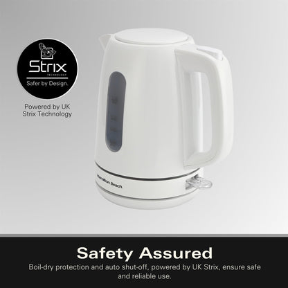 Hamilton Beach Compact 1L Kettle White