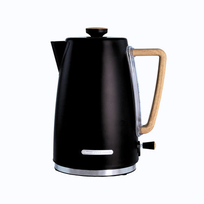 Hamilton Beach Scandi 1.7L Kettle Matte Black with Wood Effect