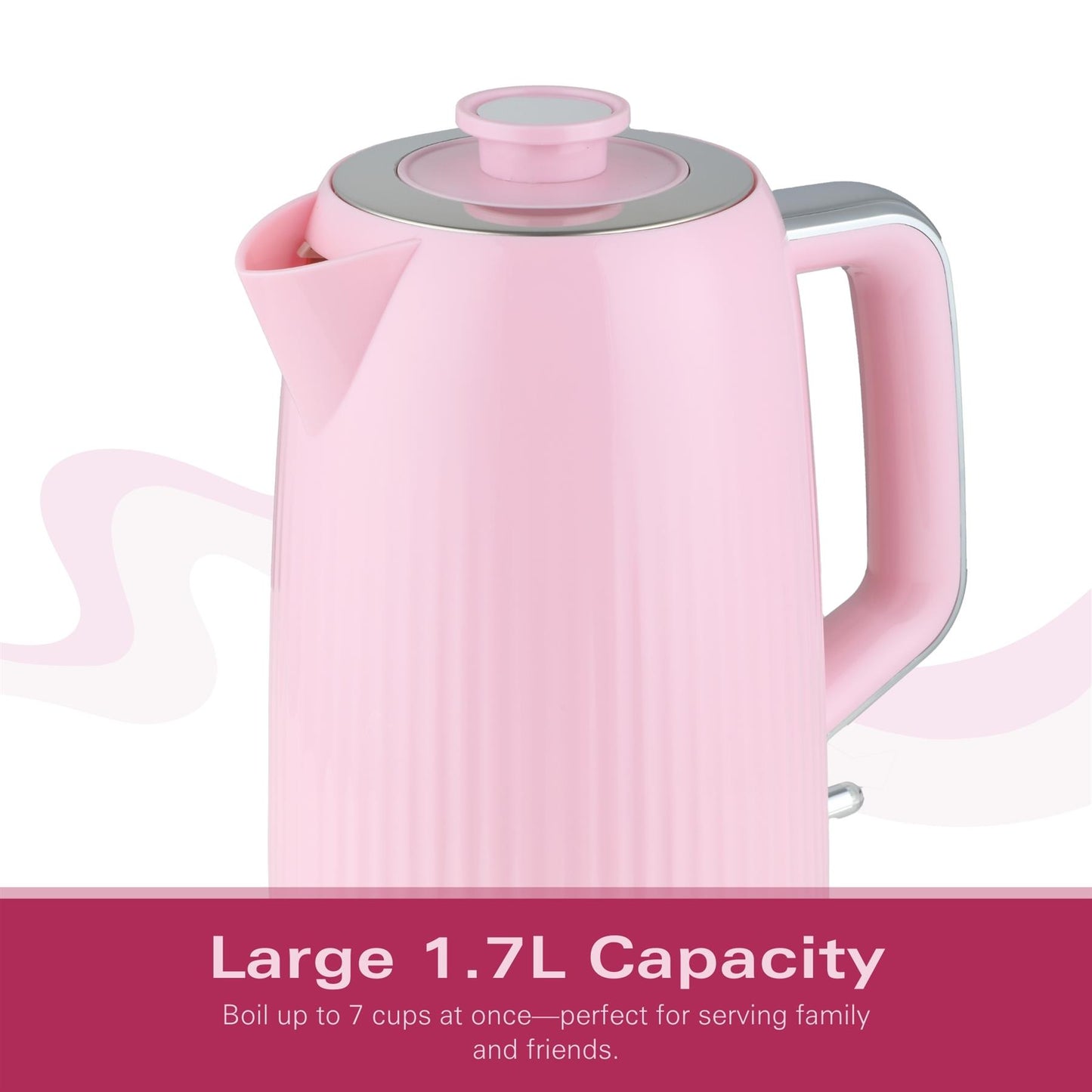 Hamilton Beach Miami 1.7L Kettle Flamingo Pink