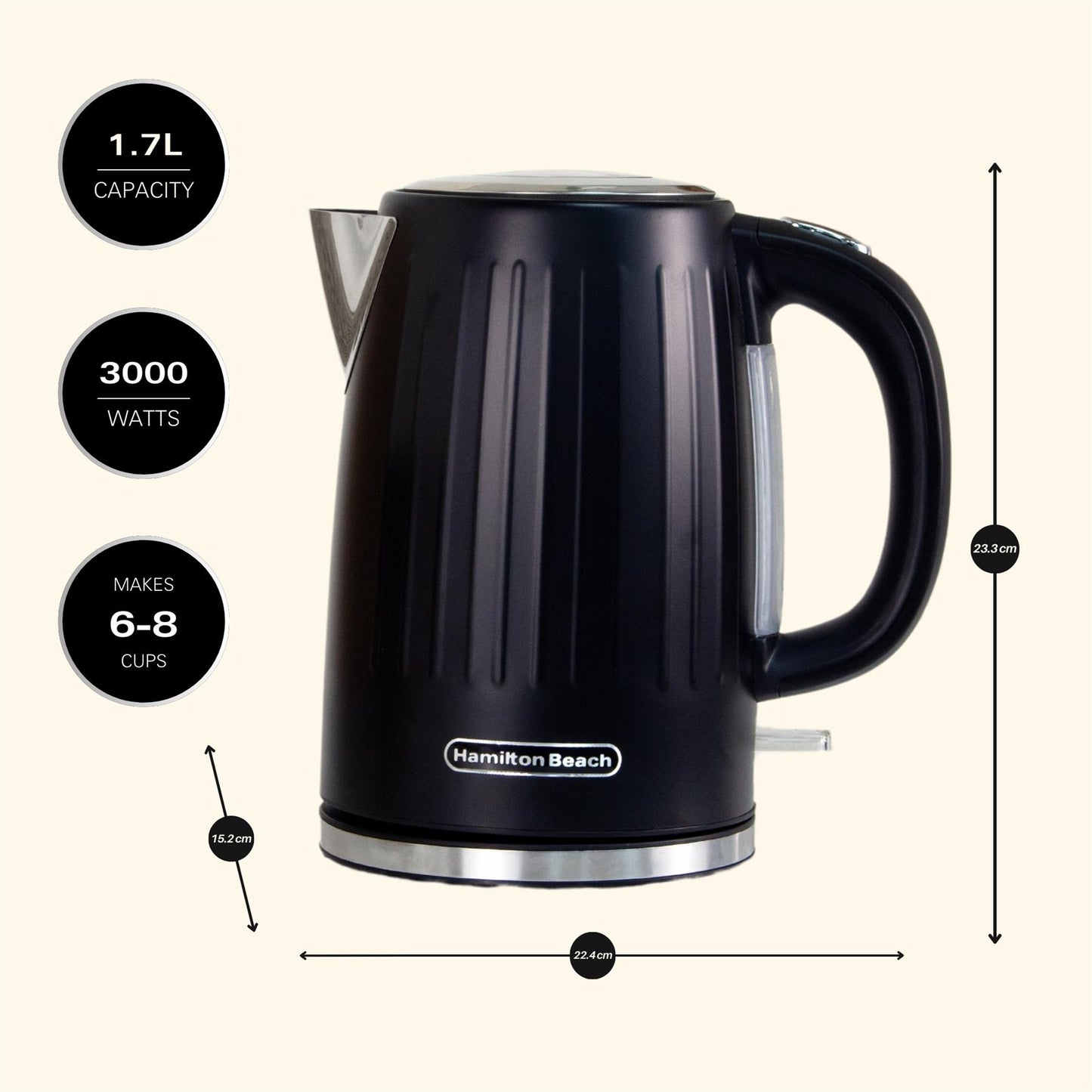 Hamilton Beach Harmony 1.7L Kettle Espresso