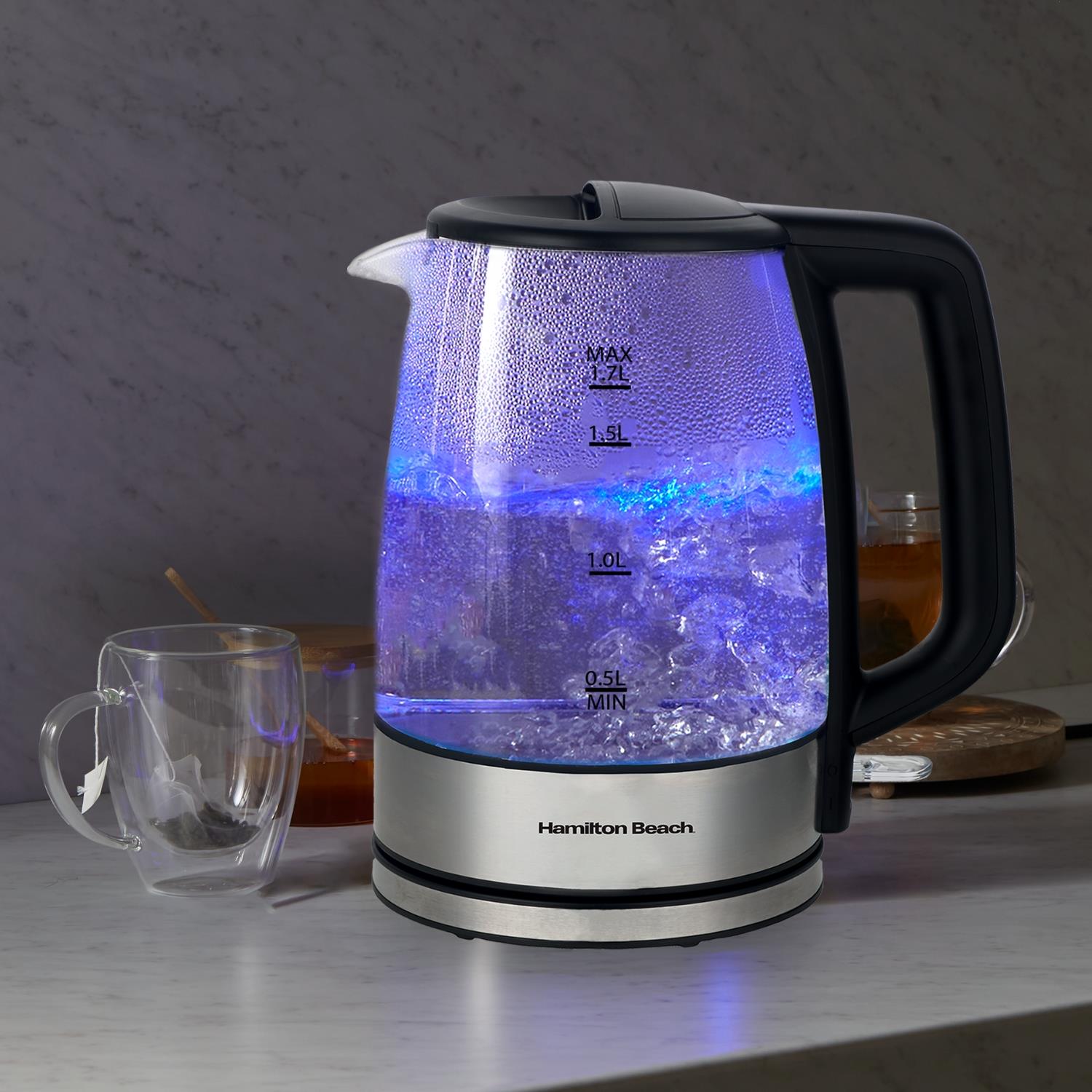 Hamilton beach modern glass hot sale kettle