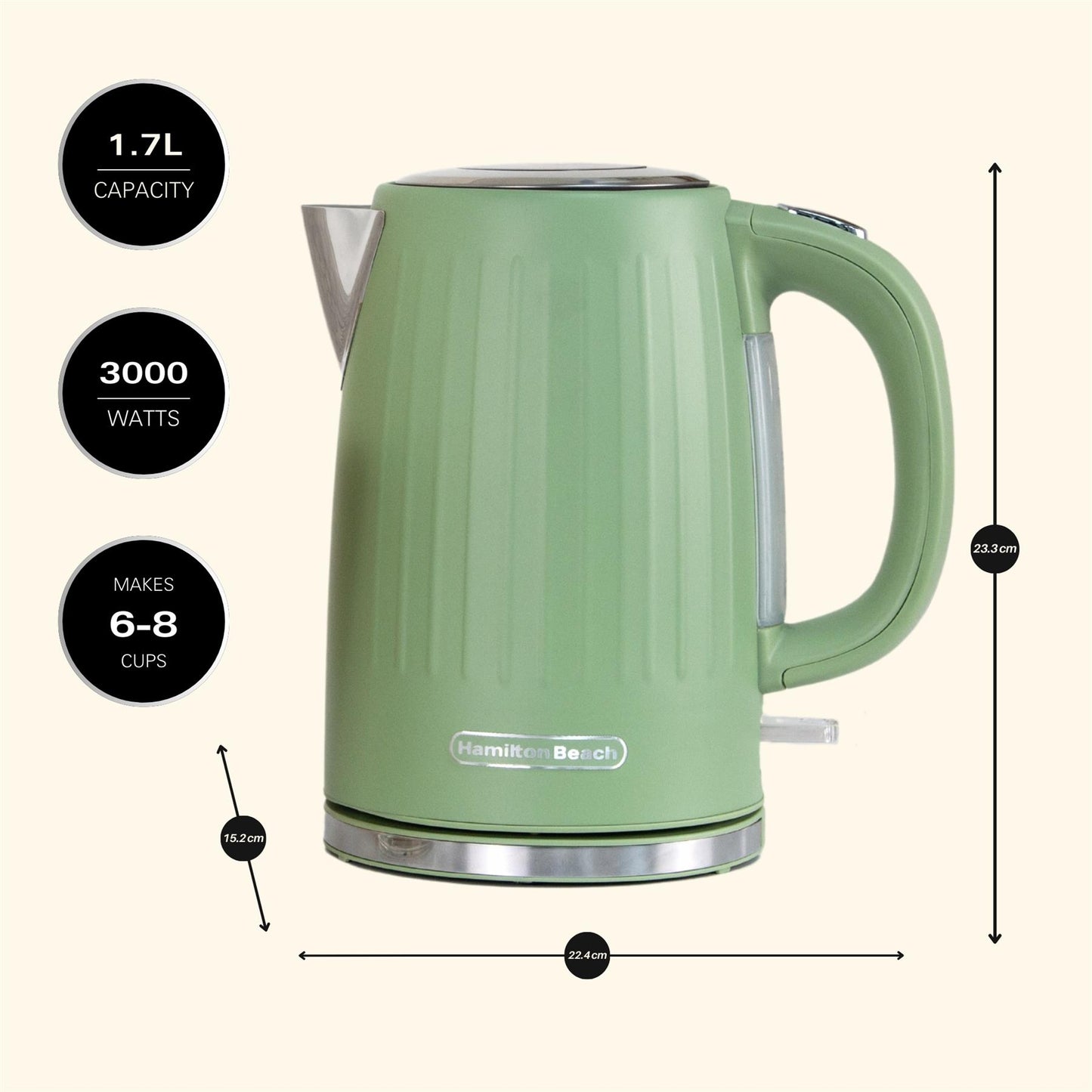 Hamilton Beach Harmony 1.7L Kettle Matcha