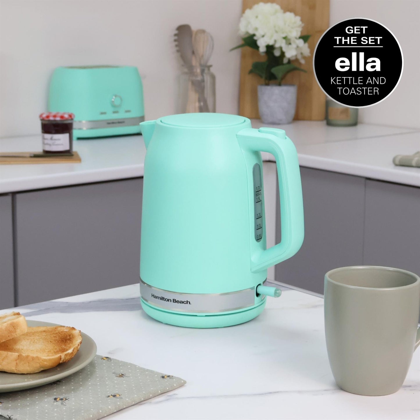 Hamilton Beach Ella 1.7L Matte Mint Kettle