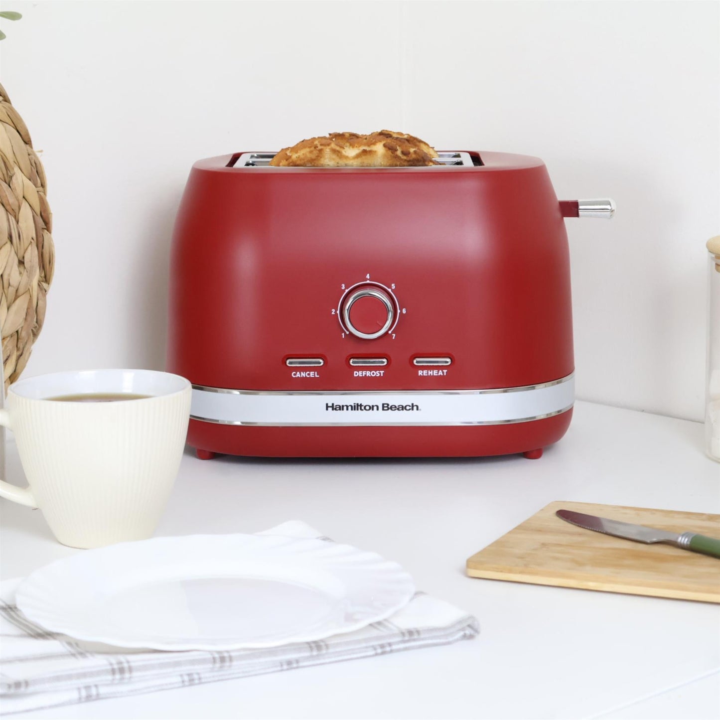 Hamilton Beach Ella 2 Slice Matte Red Toaster