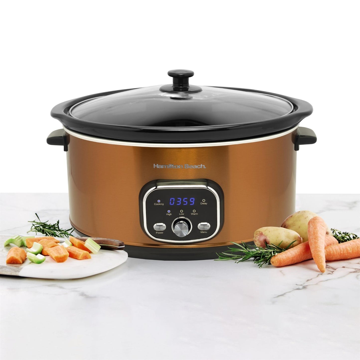 Hamilton Beach 6.5L Digital Oval Slow Cooker Copper