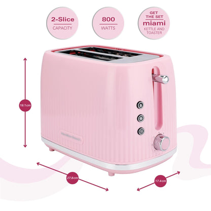 Hamilton Beach Miami 2 Slice Toaster Flamingo Pink