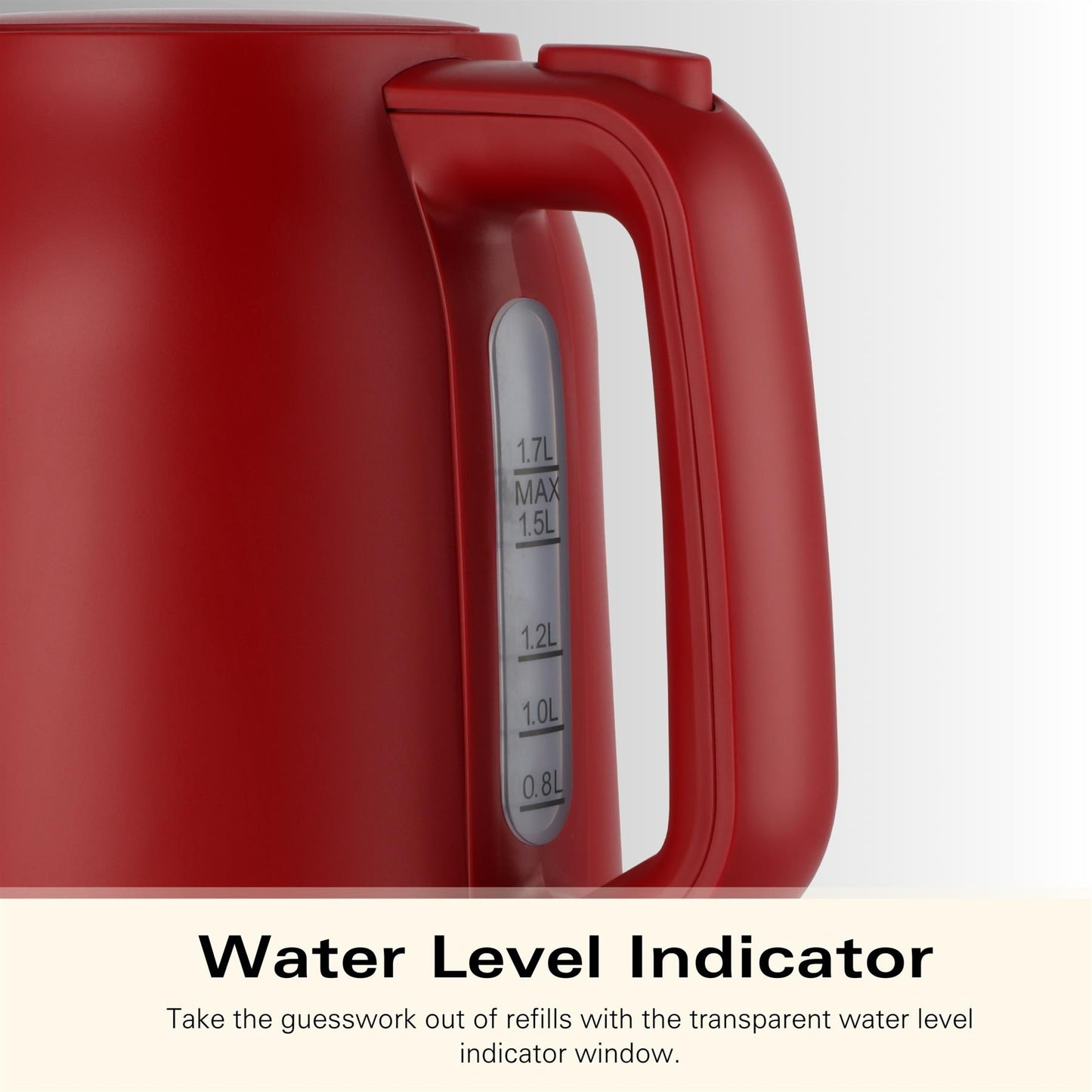 Hamilton Beach Ella 1.7L Matte Red Kettle