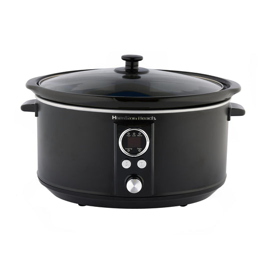 Hamilton Beach 6.5L Digital Oval Slow Cooker Black