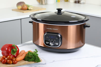 Hamilton Beach 6.5L Digital Oval Slow Cooker Copper